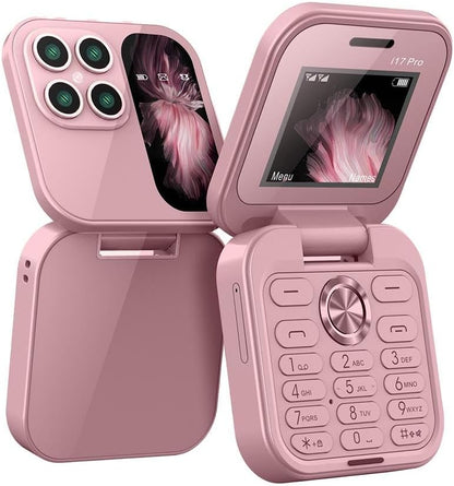 i17 PRO Mini Flip Mobile Phone(1 Year Manufacture Warranty)
