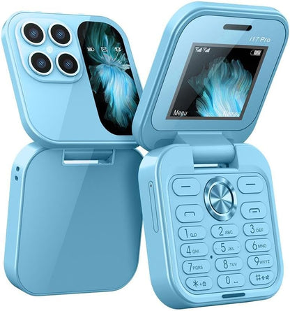 i17 PRO Mini Flip Mobile Phone(1 Year Manufacture Warranty)