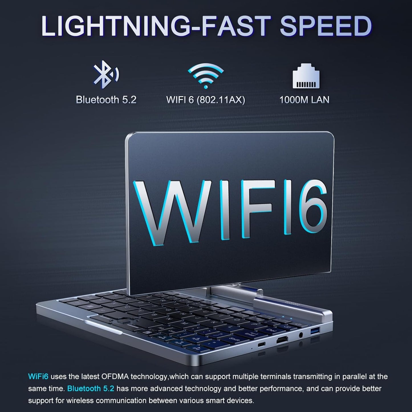 TechRobe Mini Laptop 8" 2-in-1 (2 Year Manufacture Guarantee)