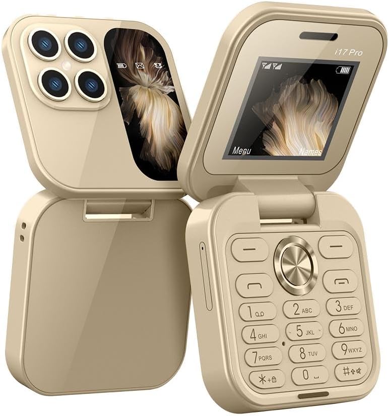 i17 PRO Mini Flip Mobile Phone(1 Year Manufacture Warranty)