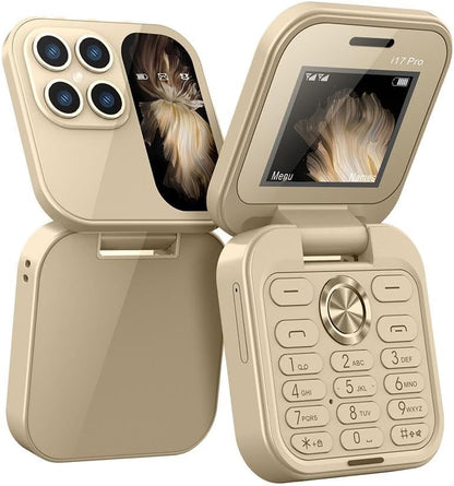 i17 PRO Mini Flip Mobile Phone(1 Year Manufacture Warranty)