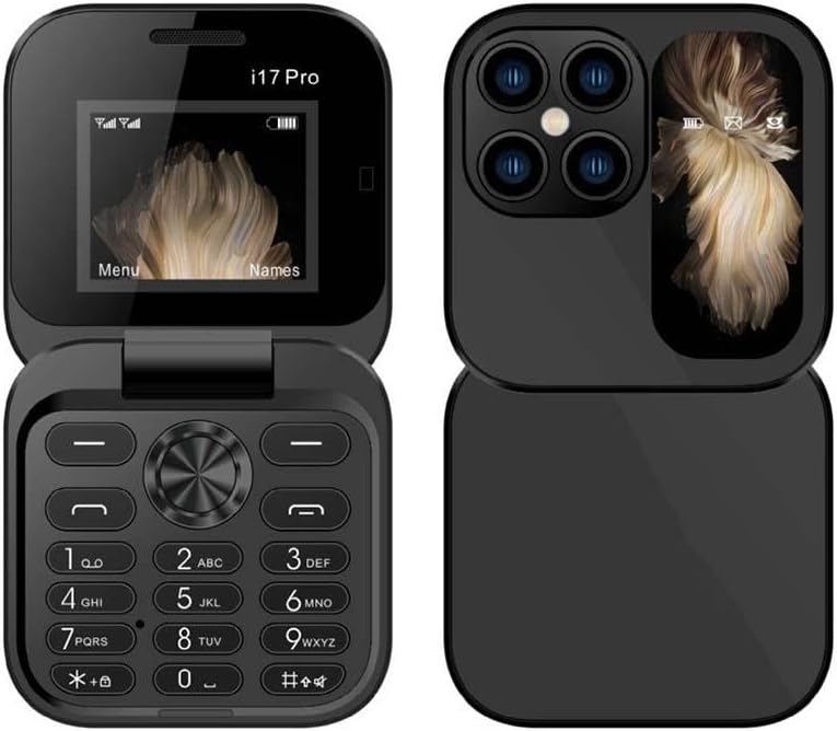 i17 PRO Mini Flip Mobile Phone(1 Year Manufacture Warranty)