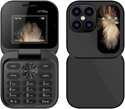 i17 PRO Mini Flip Mobile Phone(1 Year Manufacture Warranty)
